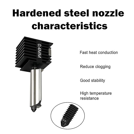 Hotend Kit for Bambu Lab A1 &amp; A1 Mini with Hardened Steel Nozzle High Precision 3D Printer - Feature Overview
