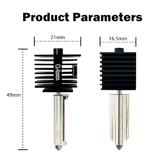 Hotend Kit for Bambu Lab A1 &amp; A1 Mini with Hardened Steel Nozzle High Precision 3D Printer - Dimensions & Specs