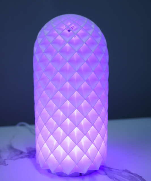 3D Printed RGB LED Modern Table Lamp - Back / Bottom View
