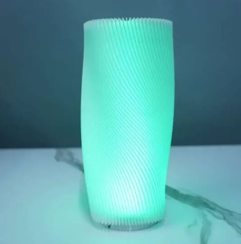 3D Printed RGB LED Modern Table Lamp – Soft Ambient Lighting for Home and Office - Type A - Main Product View | Superb Tech India