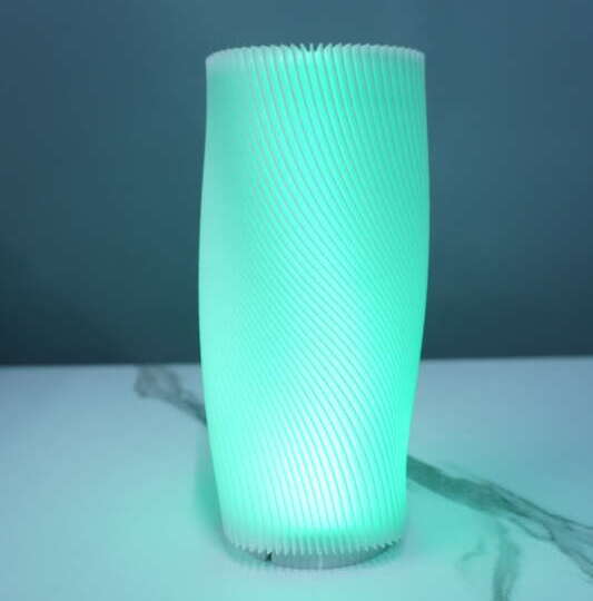 3D Printed RGB LED Modern Table Lamp - Main View