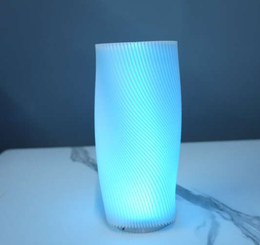 3D Printed RGB LED Modern Table Lamp - Dimensions & Specs