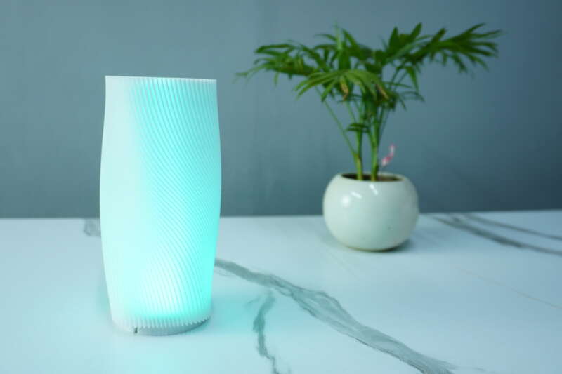 3D Printed RGB LED Modern Table Lamp - Package & Accessories