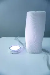 3D Printed RGB LED Modern Table Lamp  – Soft Ambient Lighting for Home and Office - Type A - Alternative Angle View | Superb Tech India