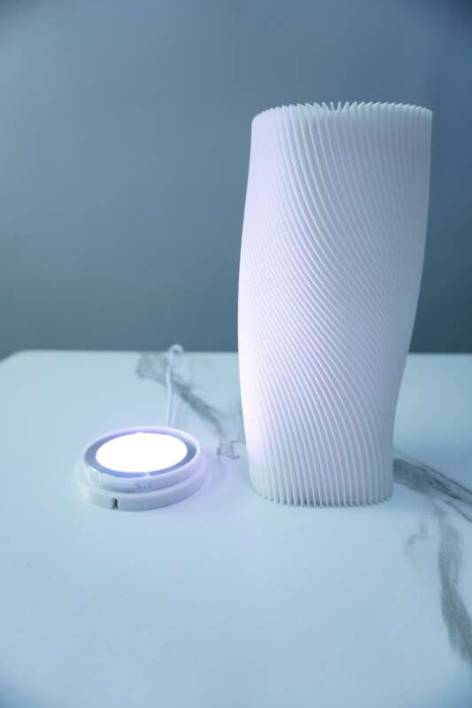 3D Printed RGB LED Modern Table Lamp - View 9