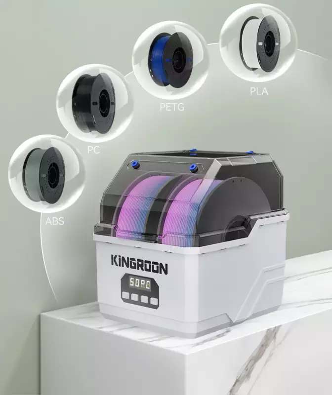 KINGROON 3D Filament Dry Box - Package & Accessories