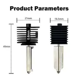 Hotend Kit for Bambu Lab A1 & A1 Mini with 0.6 Stainless Steel Nozzle High Precision 3D Printer - Mounting, Pinout & Wiring Overview | Superb Tech India