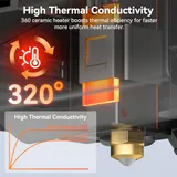 Elegoo Centauri Carbon 3D Printer Hotend Assembly 0.4MM | Bi-Metal Nozzle - Dimensions & Technical Specifications | Superb Tech India
