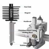 Hotend Kit for Bambu Lab A1 & A1 Mini with 0.6 Stainless Steel Nozzle High Precision 3D Printer - Angle & Detail View | Superb Tech India